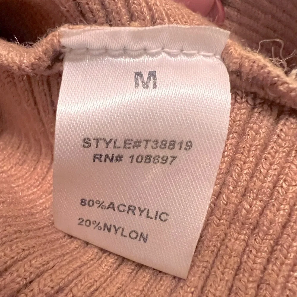 Alice Blue Women's Ribbed Sweater - Tan size medium